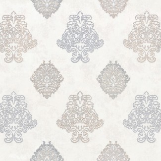 Обои Дамаск белый