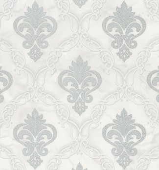 Обои белые Дамаск