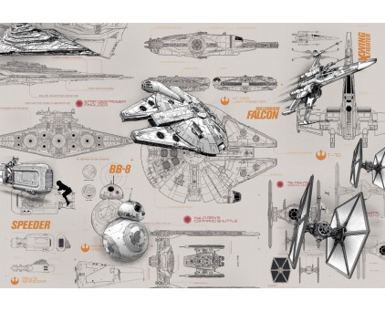 8-493 Фотообои Komar "STAR WARS Blueprints"