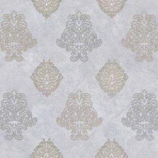Обои Дамаск серый