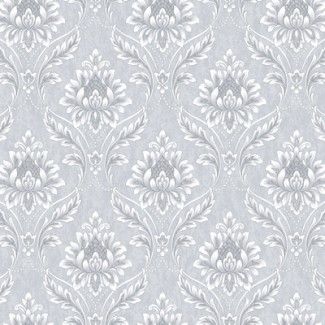 Обои серый дамаск